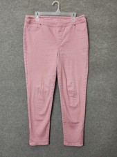 Chicos Perfect Stretch Girlfriend Slim Leg Ankle Jeans Womens 1.5 US 10 Pink