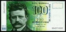 FINNLAND. 100 Markkaa 1986. 119. Litt. A. UNC-