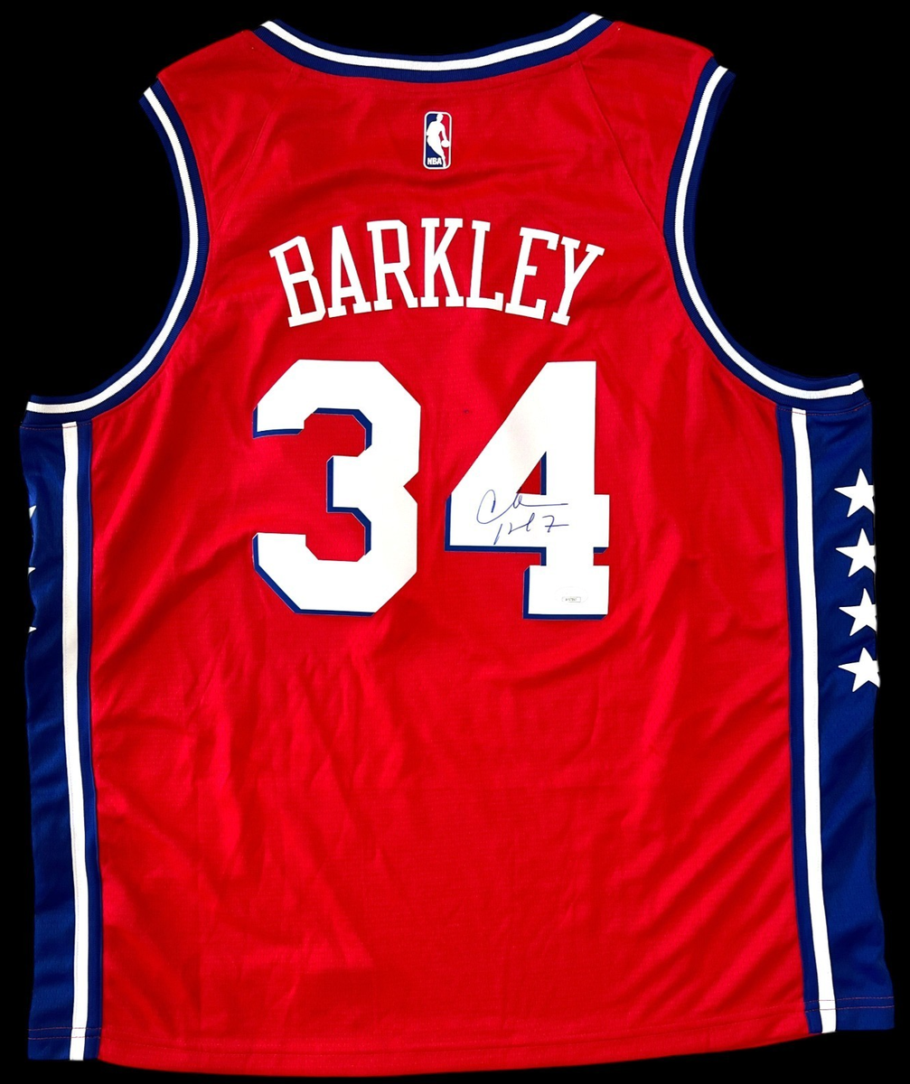 CHARLES BARKLEY SIGNED AUTOGRAPHED PHILADELPHIA 76ERS JERSEY TEAM