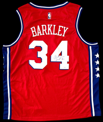 CHARLES BARKLEY SIGNED AUTOGRAPHED PHILADELPHIA 76ERS JERSEY TEAM