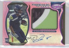 2021 Certified Freshman Fabric Signatures Mirror Pink D'Wayne Eskridge Auto 0g27