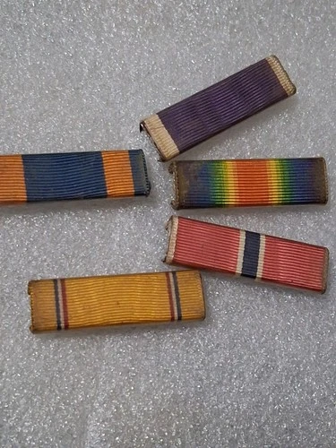 WW2 WWII U.S. Plastic Coated RIBBONS, WW2, MILITARY RIBBONS.