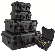 1pc Waterproof Hard Carry Case Tool Box with Pre-Cut Sponge Hardware Storage Bag