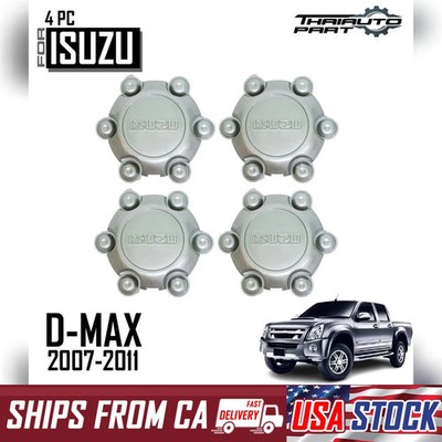4 PCs Wheel Cap Center Cover Genuine Silver For Isuzu D-max Dmax Pickup 2007-11