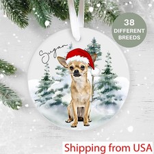 Chihuahua, Personalised Christmas Ornament, Christmas Tree Ornament, Custom D...