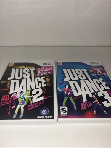 Just Dance 2 and 3 Nintendo Wii Game Bundle 2 Game Lot Katy Perry Rihanna