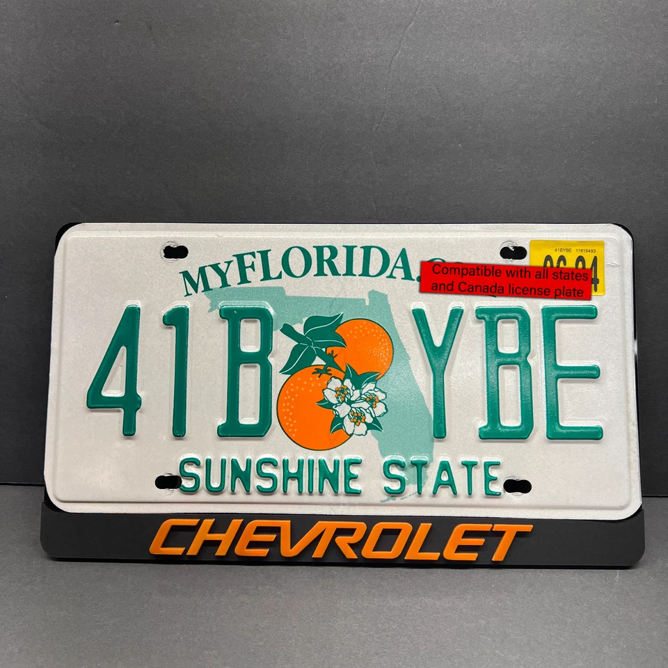 Marco de matrícula personalizado 3D NARANJA CHEVY emblema de coche MULTICOLOR Foto 4 de 4