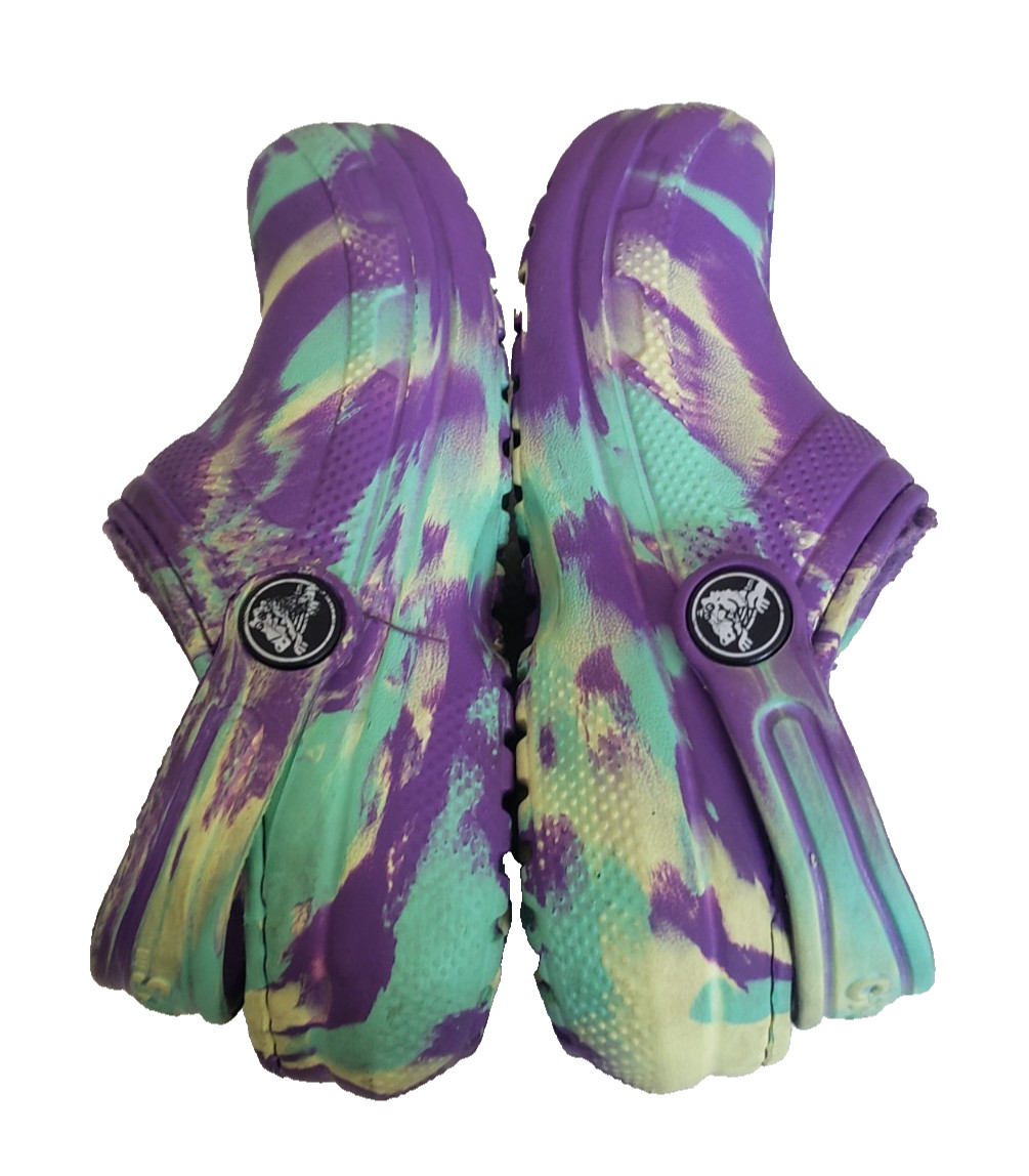 Crocs Kids Classic Marbled Tie Dye Lined Clog Toddler Size C9 image 9