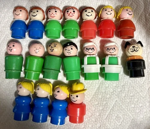 Vintage Fisher Price Little People Figures Lot of 18 assorted