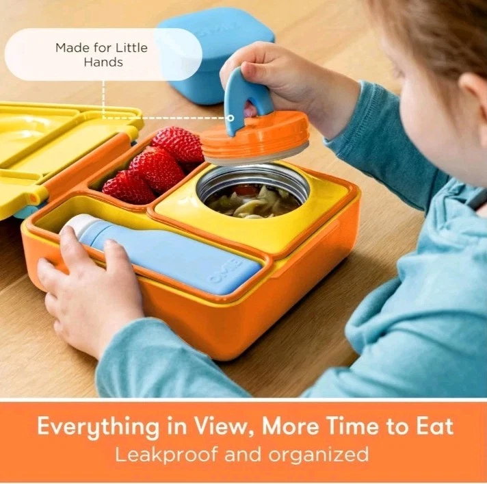 OmieBox Insulated Bento Lunch Box & Leak Proof Vacuum Food Jar Sunshine  - Image 4 of 4