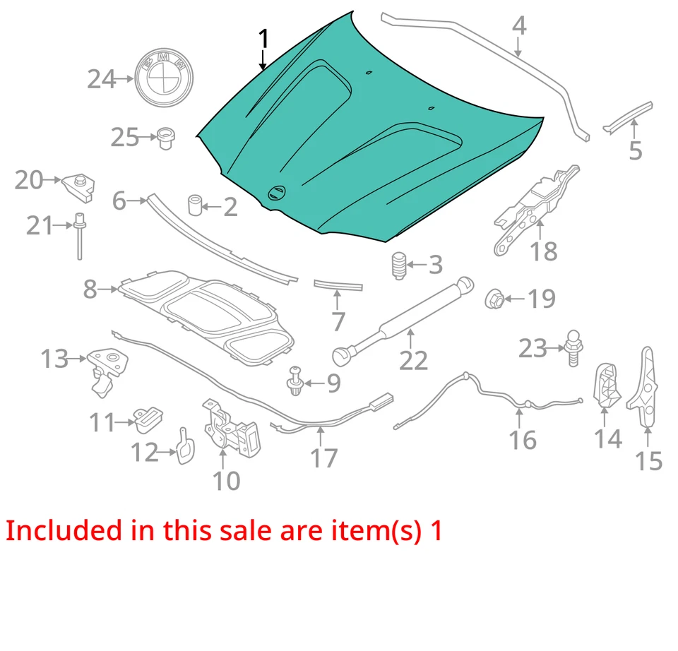 (ТОЛЬКО МЕСТНЫЙ ПИКАП) 11 12 13 14 15 16 17 BMW X3 капот - Изображение 3 из 4