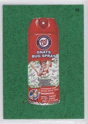 2016 Topps MLB Wacky Packages Grass-Colored Border Nationals Gnats Bug Spray 9bp