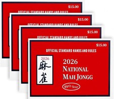 2026 NMJL Mah Jong Card Official Revision Large Size 4 Pack Mahjong Accessories