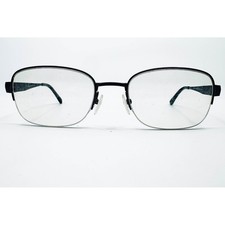 Safilo Elasta Eyeglasses Mens Black Titanium Half Rim E7207T JWW 140