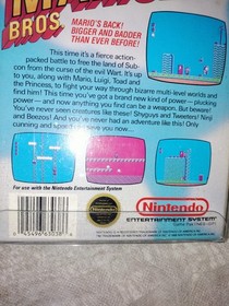 Super Mario Bros 2 NES Nintendo Box, Manual, Sleeve & Insert Only - NO GAME 