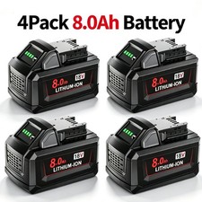 4Pack Replacement for Milwaukee for M18 18V 8.0Ah Lithium ion Battery 48-11-1860