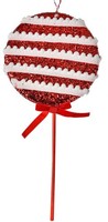 Clayre & Eef Weihnachtsdeko Lollipop Rot Weiß 14X4X30 Cm
