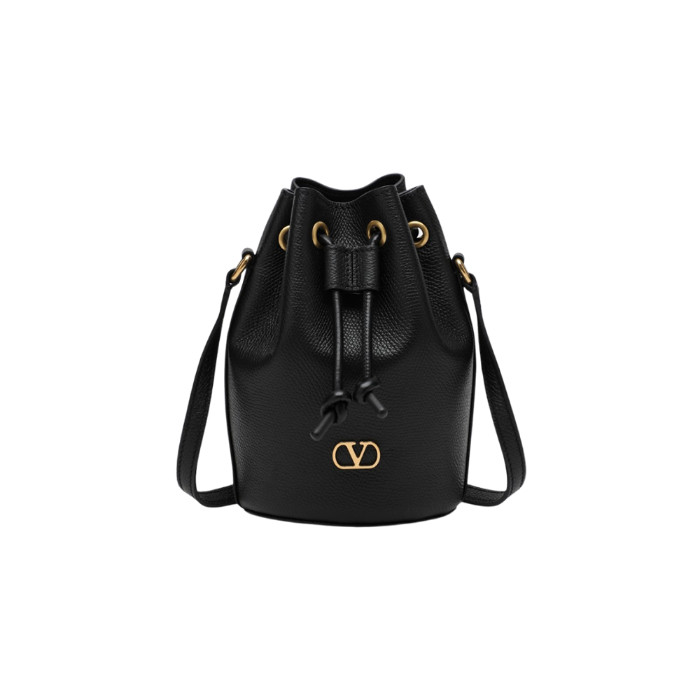 Valentino Garavani Vlogo Signature Mini Bucket Bag Black