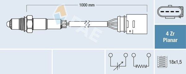 FAE Lambdasonde 77404 FüR Audi VW Seat Skoda-image