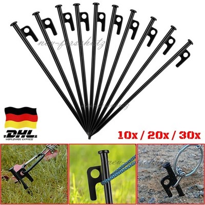 10x/20x/30x Zelt Heringe Stahl Erdnägel 30 cm Stabil Camping Outdoor Zeltheringe