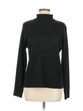 Sag Harbor Women Black Turtleneck Sweater M