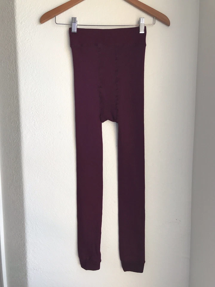 Medias Vince Camuto Borgoña Cálidas Sin Pies Forradas de Terciopelo Talla Mediana a Grande Foto 2 de 4