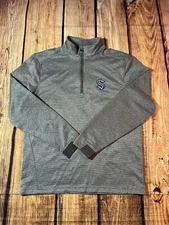 Seattle Kraken NHL Hockey 1/4 Zip Pullover Sweatshirt Men's Medium Golf Casual