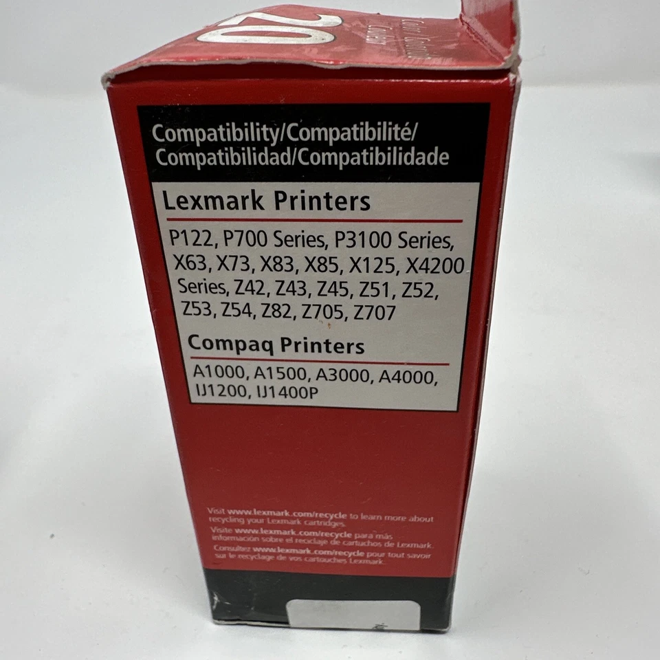 Lexmark 20 (15M0120) Color Ink Cartridge GENUINE NEW in original packaging - Image 2 of 4
