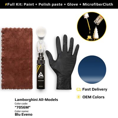 Touch up Paint for Lamborghini Code: 7056M Blu Eveno Professional Repair