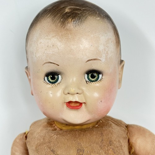 Antike Puppe 18 Zoll groß Ideal USA mit Schlafaugen Stoffkörper ***LESEN - Bild 2 von 20