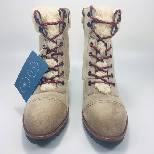 Natualizer Womens Leather Waterproof Lace Up Winter Ankle Boots Taupe SZ 10 NEW - Picture 3 of 9