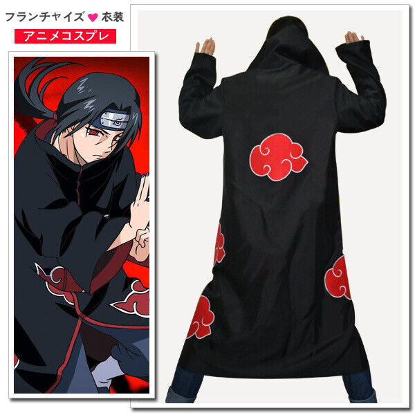 Naruto Akatsuki Manto Anime Periférico Trench Coat, Manto, Nuvem Vermelha  Robe, Payne Roupas Cosplay, Itachi, Uchiha