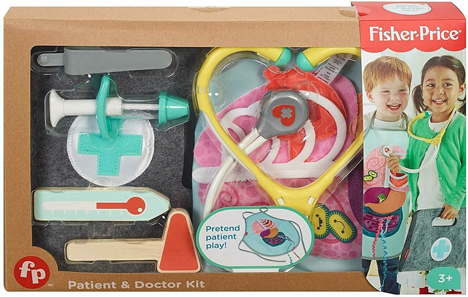Fisher-Price Patient and Doctor Kit GGT61 Pretend Doctor Play Set Toy