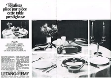 ADVERTISING ADVERTISING 094 1969 LETANG & REMY tableware (2p) NOAILLES