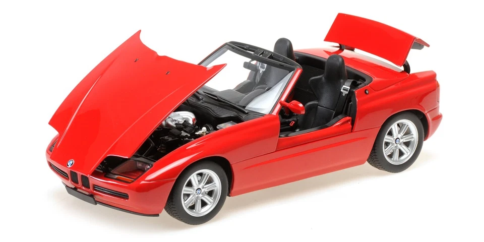 Minichamps BMW Z1 red 1988 1/18 180020105 - Immagine 4 di 4