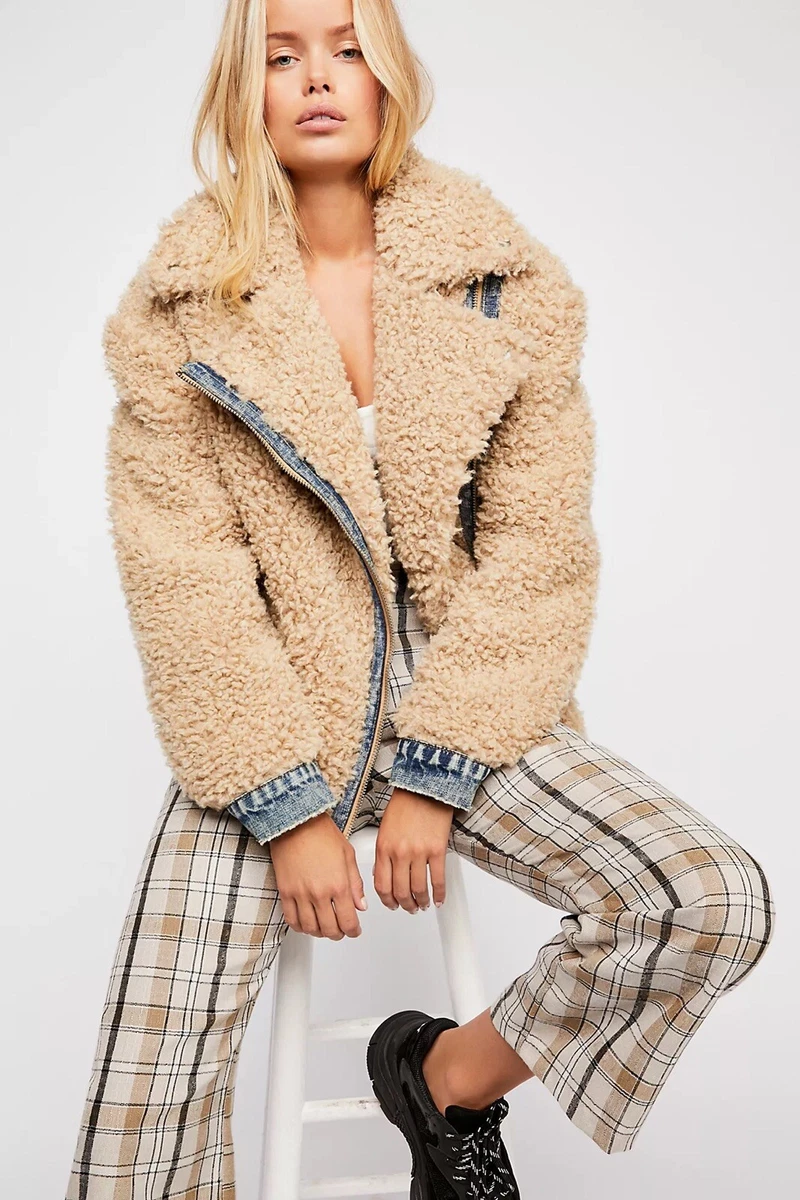 Free people teddy moto clearance jacket