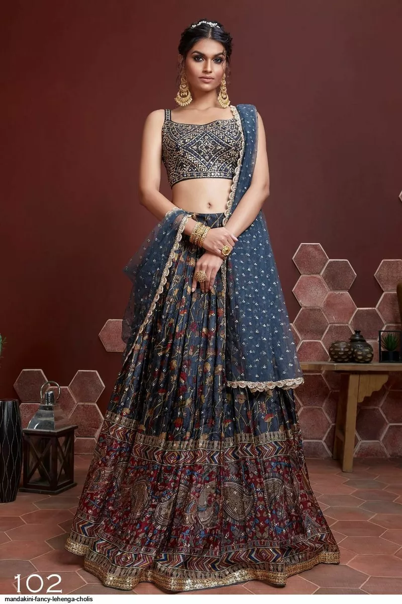 Lehenga Style Saree Online | Buy Rust Fancy Ready To Wear Lehenga Style  Saree With Belt