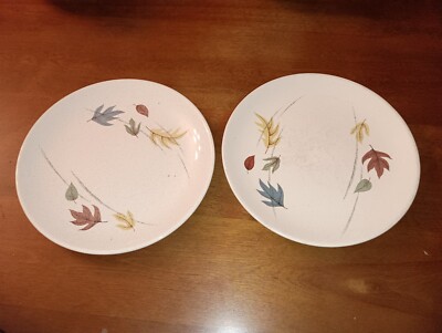 1958-1960 Set Of Franciscan Autumn Leaves Salad Plates