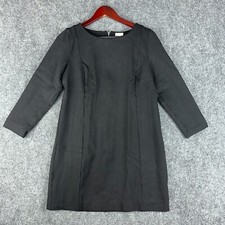 J Crew Dress Womens Small Fitted Shift 3/4 Sleeve Back Exposed Zipper