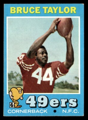 Bruce Taylor 1971 Topps Rookie Card #239 San Francisco 49ers (Surface Dent)