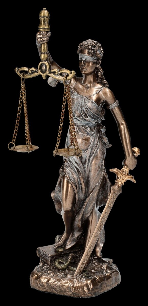 Justitia Figure - Goddess With Scale - Roman Goddess Of Justice Veronese Decor