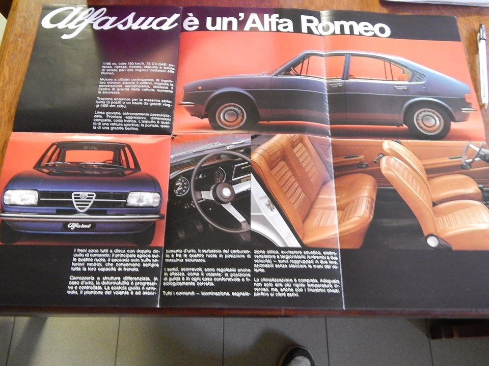 ALFA ROMEO ALFASUD 1 S. DEPLIANT POSTER NUOVO ORIGINALE PROMO PROSPEKT q37 - Immagine 3 di 3