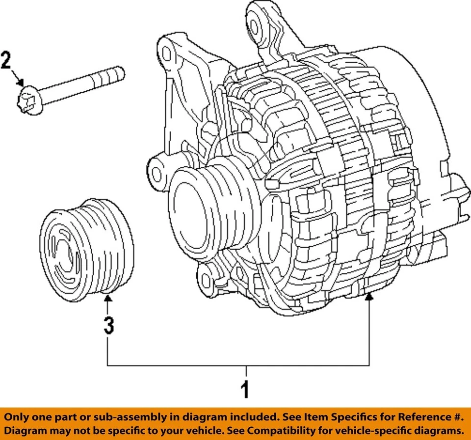 Used Alternator fits: 2019 Mercedes-benz Mercedes e-class 166 Type ML400 Grade A - Image 3 of 4