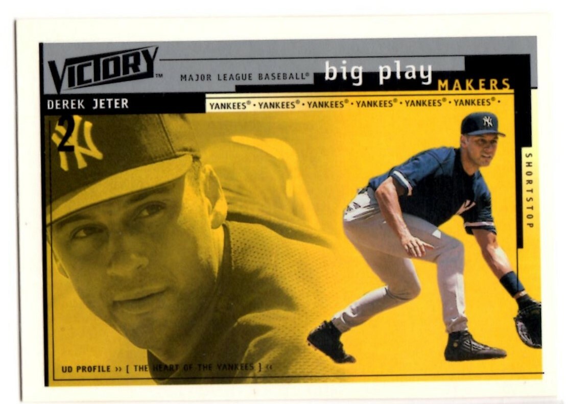2000 Upper Deck Victory #376 Derek Jeter BPM - Great Portrait ~ Big Play Makers!