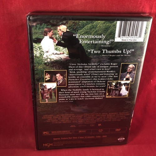 Nicholas Nickleby (DVD, 2003) NEW SEALED Starring Charlie Hunnam & Anne Hathaway - Picture 2 of 2