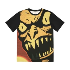 Double Sided Halloween Graphic T Shirt Unisex Adult Art Tee Monster Retro Style