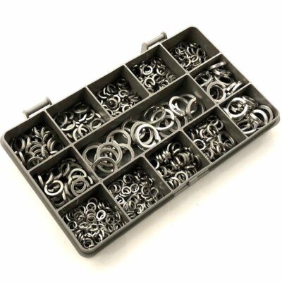405 VERSCHIEDENE A2 EDELSTAHL FEDER SPIRAL SICHERUNGSSCHEIBEN M4 - M12 KIT