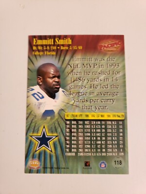 1998 Pacific Football #118 Emmitt Smith | eBay