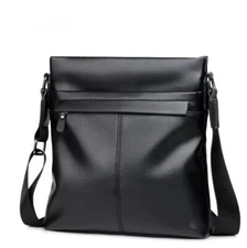 Leather pu Men Crossbody Handbag Messenger Fashion Business Mens Shoulder  Bag