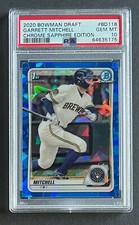 2020 Bowman Draft Sapphire Garrett Mitchell 1st Bowman Base PSA 10